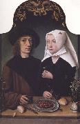Master of Frankfurt Portrait of the Artist and his Wift France oil painting artist